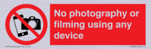 PV7869: No photography or filming using any device