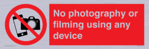 PV7869: No photography or filming using any device