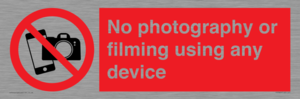 PV7869: No photography or filming using any device