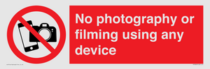 PV7869: No photography or filming using any device