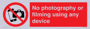 PV7869: No photography or filming using any device