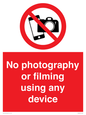 PV7869: No photography or filming using any device
