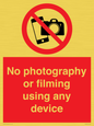 PV7869: No photography or filming using any device
