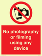 PV7869: No photography or filming using any device