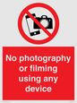 PV7869: No photography or filming using any device