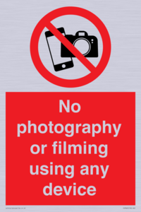 PV7869: No photography or filming using any device