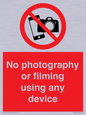 PV7869: No photography or filming using any device