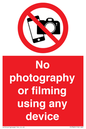 PV7869: No photography or filming using any device