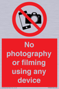 PV7869: No photography or filming using any device