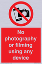 PV7869: No photography or filming using any device