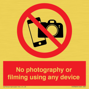 PV7869: No photography or filming using any device