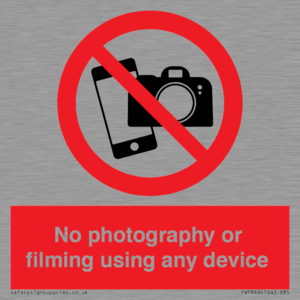 PV7869: No photography or filming using any device