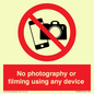 PV7869: No photography or filming using any device