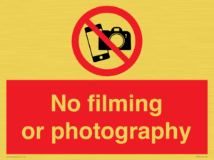 PV7870: No filming or photography
