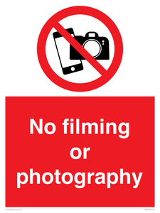 PV7870: No filming or photography