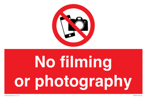 PV7870: No filming or photography