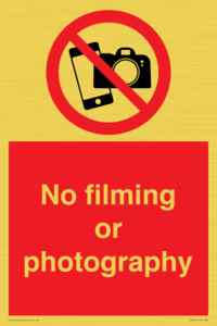 PV7870: No filming or photography