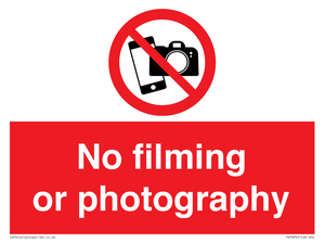 PV7870: No filming or photography