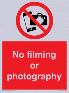 PV7870: No filming or photography