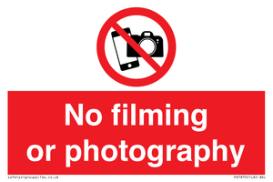PV7870: No filming or photography
