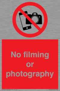PV7870: No filming or photography