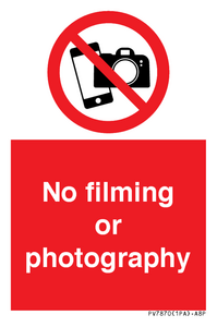 PV7870: No filming or photography