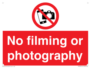 PV7870: No filming or photography
