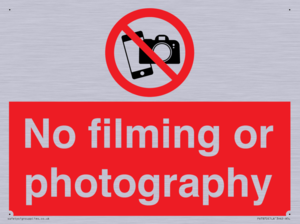 PV7870: No filming or photography