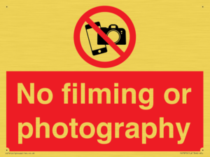 PV7870: No filming or photography