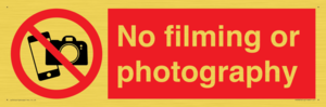 PV7870: No filming or photography
