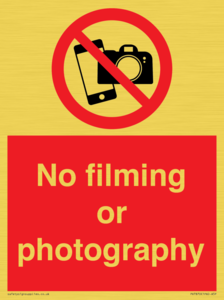 PV7870: No filming or photography