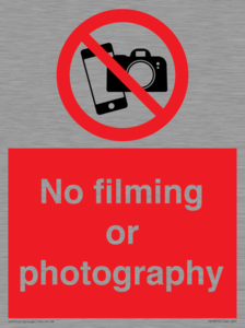 PV7870: No filming or photography