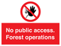 PV7905: No public access. Forest operations