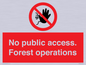 PV7905: No public access. Forest operations