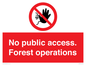 PV7905: No public access. Forest operations
