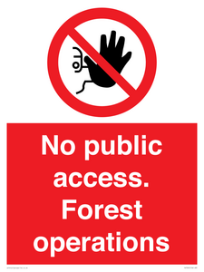 PV7905: No public access. Forest operations