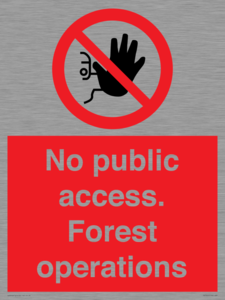 PV7905: No public access. Forest operations