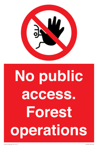 PV7905: No public access. Forest operations