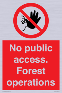 PV7905: No public access. Forest operations