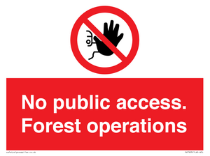 PV7905: No public access. Forest operations