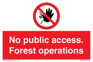 PV7905: No public access. Forest operations