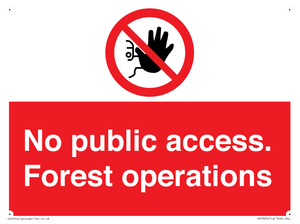 PV7905: No public access. Forest operations