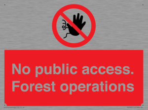PV7905: No public access. Forest operations