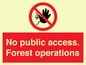 PV7905: No public access. Forest operations