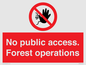 PV7905: No public access. Forest operations