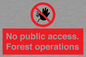 PV7905: No public access. Forest operations