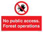 PV7905: No public access. Forest operations