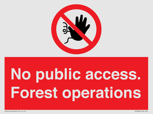 PV7905: No public access. Forest operations