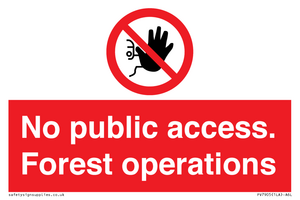 PV7905: No public access. Forest operations