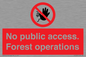 PV7905: No public access. Forest operations